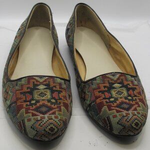 Multi-color embroidered ballet flats- 8.5N